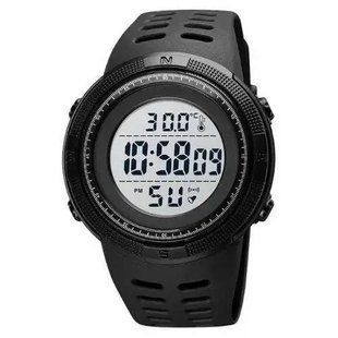 Часы наручные мужские SKMEI 1681BKWT BLACK-WHITE, часы спортивные. Цвет: черный с белым циферблатом 00022053 фото