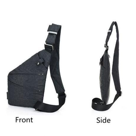 Сумка тактическая Cross Body мессенджер из ткани, сумка тактическая наплечная. Цвет: черный 00018307 фото