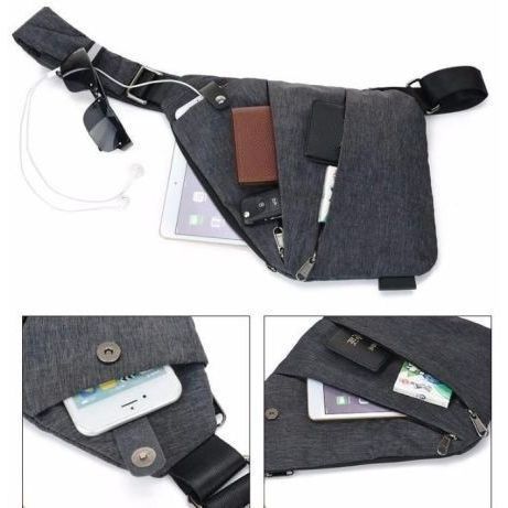 Сумка тактическая Cross Body мессенджер из ткани, сумка тактическая наплечная. Цвет: черный 00018307 фото