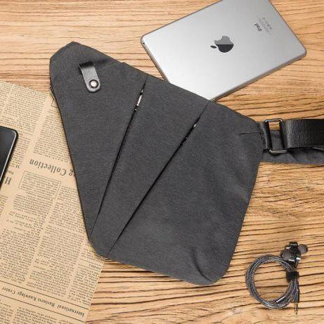 Сумка тактическая Cross Body мессенджер из ткани, сумка тактическая наплечная. Цвет: черный 00018307 фото