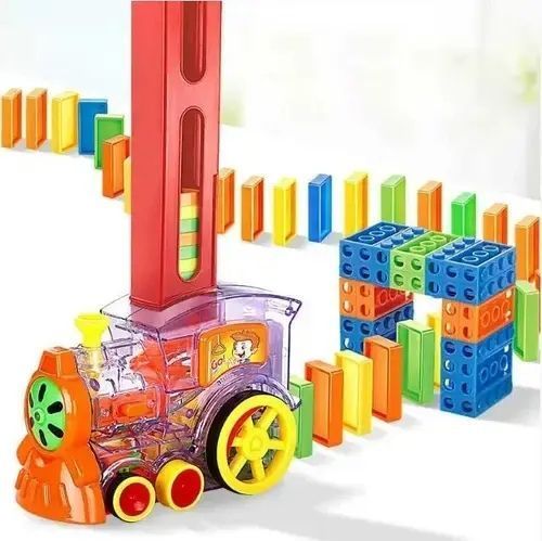 Конструктор игрушка-поезд домино, DOMINO Happy Truck sciries COLORS 60 деталей 00015852 фото