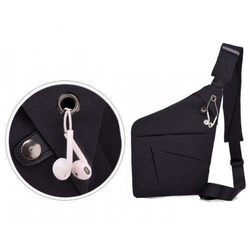 Сумка тактическая Cross Body мессенджер из ткани, сумка тактическая наплечная. Цвет: черный 00018307 фото