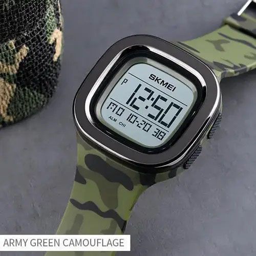 Часы наручные мужские SKMEI 1580CMGN, противоударные часы, часы для военнослужащих, модные мужские часы 00022080 фото