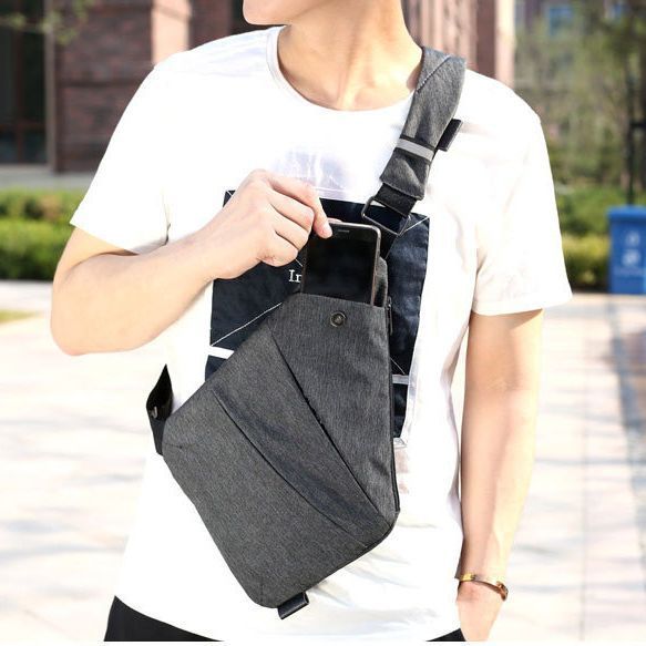 Сумка тактическая Cross Body мессенджер из ткани, сумка тактическая наплечная. Цвет: черный 00018307 фото