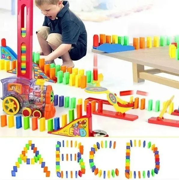 Конструктор игрушка-поезд домино, DOMINO Happy Truck sciries COLORS 60 деталей 00015852 фото