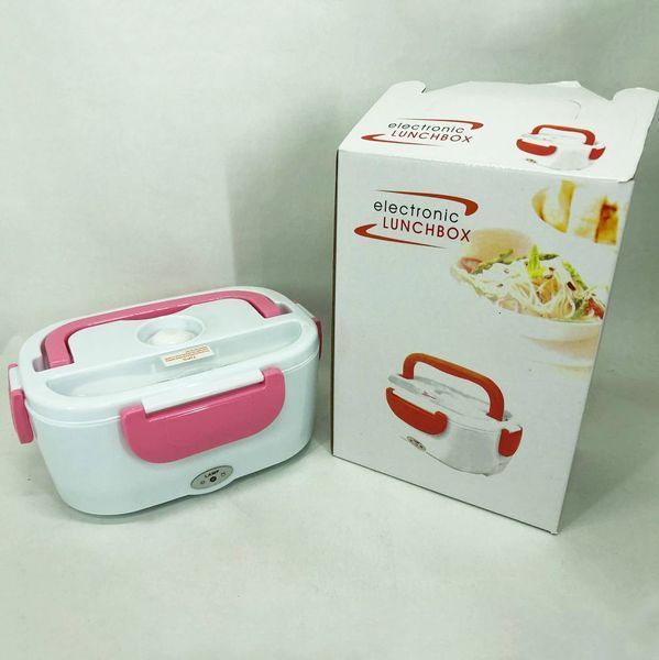 Ланч бокс електричний із підігрівом Lunch Heater 220 V Pro, ланч бокс від мережі. Колір: рожевий 00018633 фото