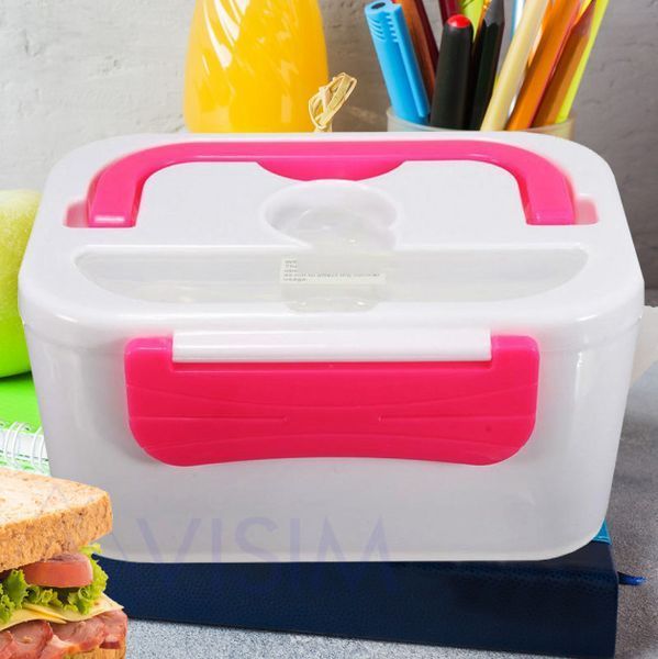Ланч бокс електричний із підігрівом Lunch Heater 220 V Pro, ланч бокс від мережі. Колір: рожевий 00018633 фото