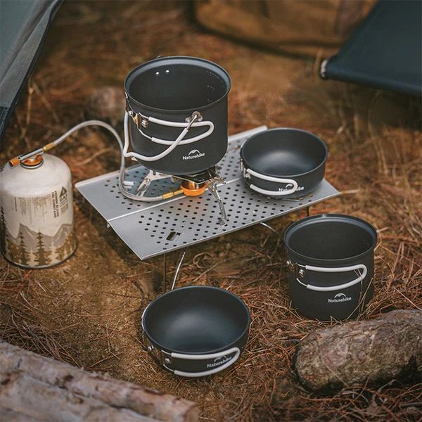 Набор посуды Naturehike NH18T018-G 2 кастрюли, 2 крышки 00015363 фото