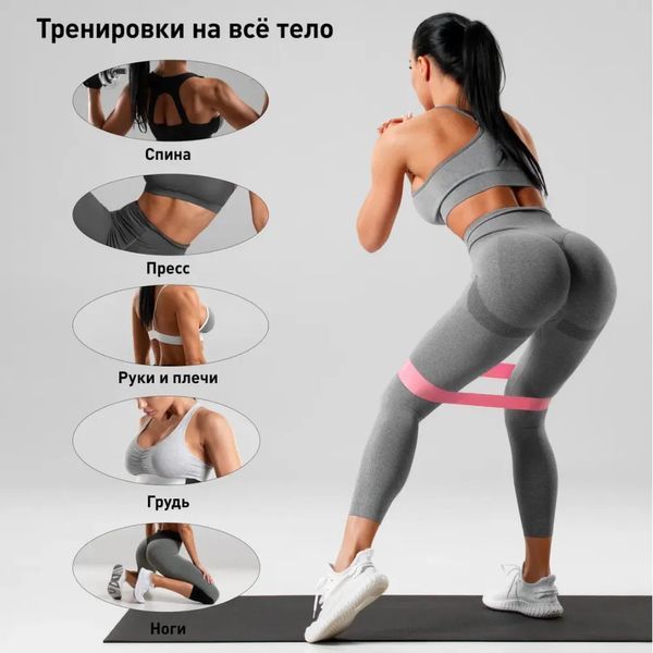 Гумка для фітнесу Fit Simplify GO DO 5 шт, спортивна гумка для тренувань, гума для тренувань 00014428 фото