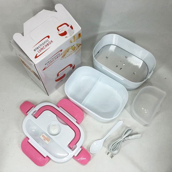Ланч бокс електричний із підігрівом Lunch Heater 220 V Pro, ланч бокс від мережі. Колір: рожевий 00018633 фото