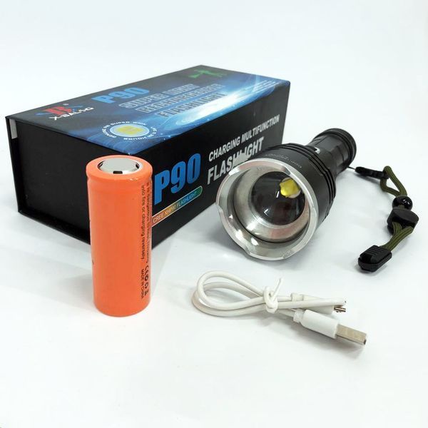 Ліхтар поліцейський X-Balog BL-531-P90 1х26650 8800mah USB/microUSB/ 3хААА R3 функція Power Bank 00022906 фото