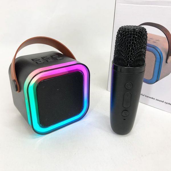 Портативна колонка з караоке мікрофоном та RGB підсвічуванням K12 10W Bluetooth. Колір: чорний 00016342 фото