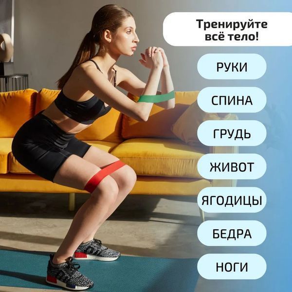 Гумка для фітнесу Fit Simplify GO DO 5 шт, спортивна гумка для тренувань, гума для тренувань 00014428 фото
