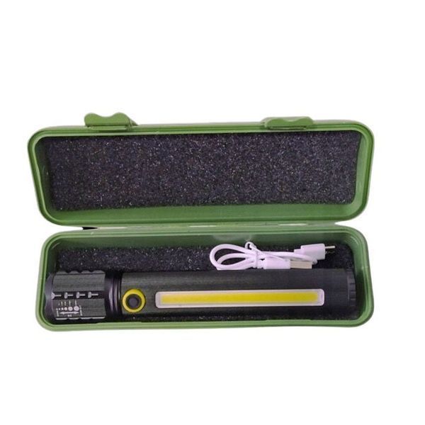Карманный фонарик Police TD-C82/C72-P50+COB оснащен светодиодами, функцией зума, встроенным аккумулятором 00022941 фото