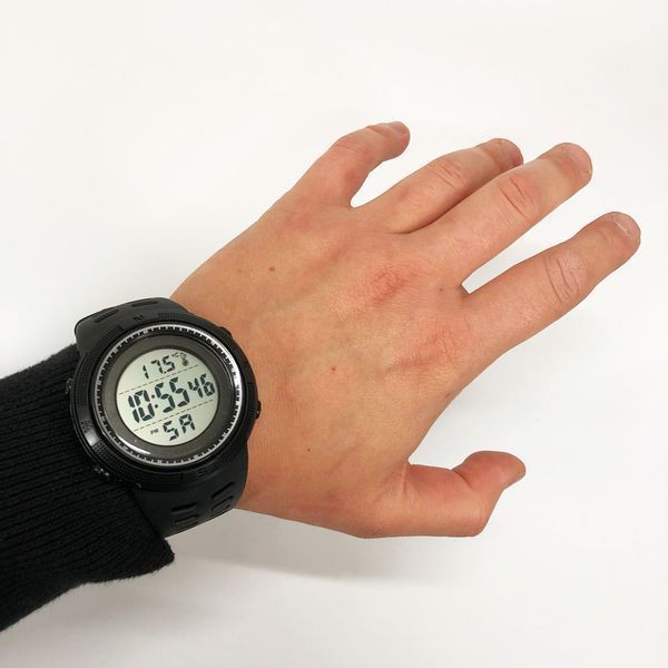 Годинник наручний чоловічий SKMEI 1681BKWT BLACK-WHITE, годинник спортивний. Колір: чорний з білим циферблатом 00022053 фото