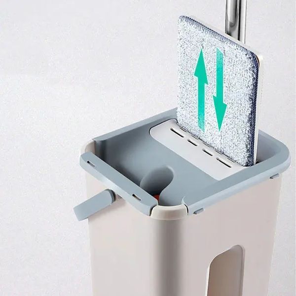 Швабра з відром і самовіджимом , Spin Mop Scratch Cleaning 360, швабра ледарка 6 л 00012819 фото
