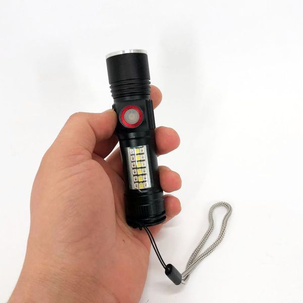 Фонарь SY-1903C-P50+SMD+RGB Alarm, ЗУ USB, карманный фонарь с usb зарядкой, сверхмощный фонарик 00022878 фото