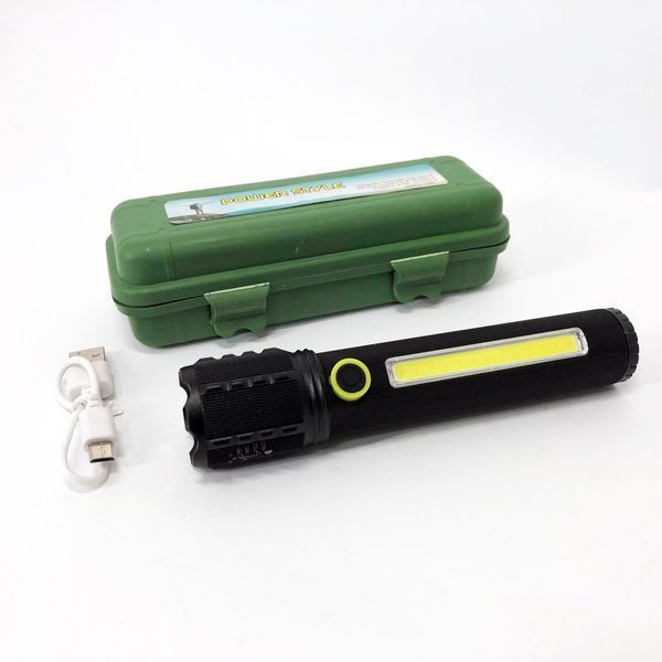 Карманный фонарик Police TD-C82/C72-P50+COB оснащен светодиодами, функцией зума, встроенным аккумулятором 00022941 фото