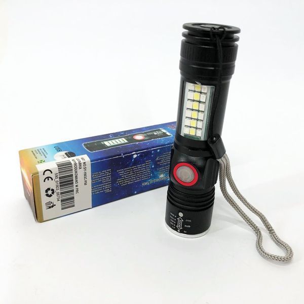 Фонарь SY-1903C-P50+SMD+RGB Alarm, ЗУ USB, карманный фонарь с usb зарядкой, сверхмощный фонарик 00022878 фото