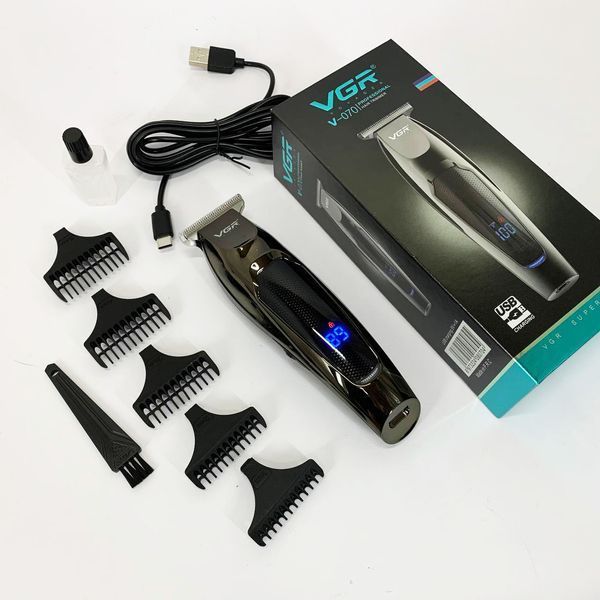 Машинка для стрижки волосся VGR V-070 Тример акумуляторний з USB та індикатором зарядки 00014902 фото