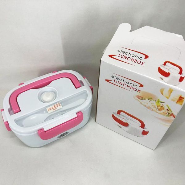 Ланч бокс електричний із підігрівом Lunch Heater 220 V Pro, ланч бокс від мережі. Колір: рожевий 00018633 фото