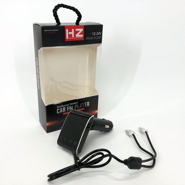 FM модулятор HZ H22 BT для авто с Bluetooth, Авто трансмиттер от прикуривателя, Блютуз фм передатчик 00017017 фото