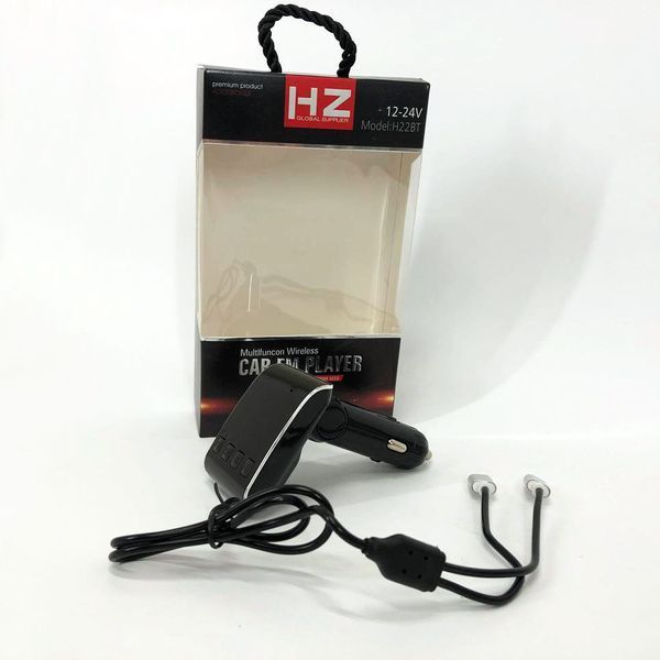 FM модулятор HZ H22 BT для авто с Bluetooth, Авто трансмиттер от прикуривателя, Блютуз фм передатчик 00017017 фото
