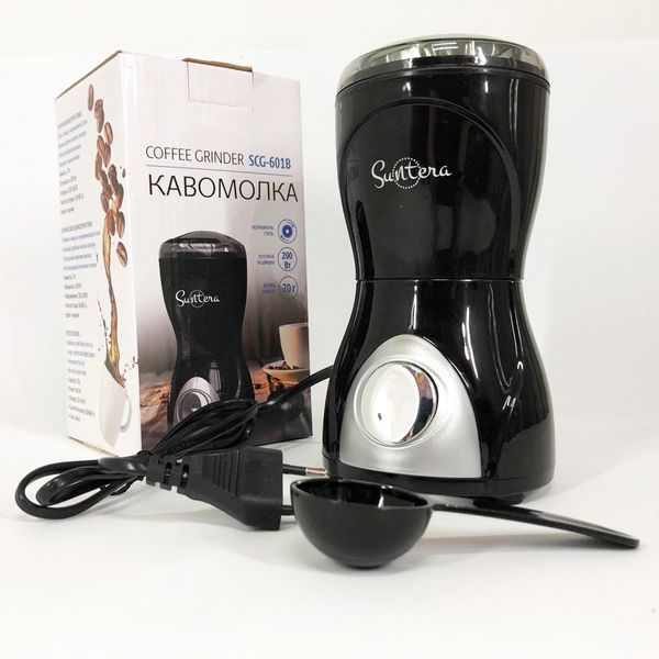 Кофемолка Suntera SCG-601B 200 Вт, кофемолка мощная, кофемолка електрична, измельчитель кофейных зерен 00018910 фото