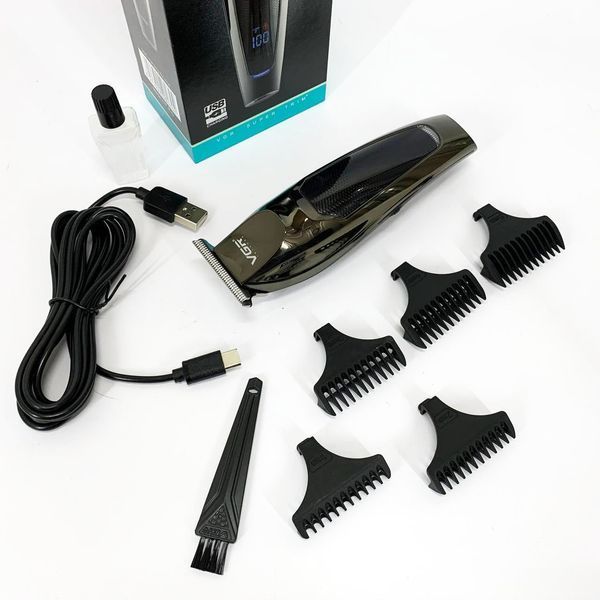 Машинка для стрижки волосся VGR V-070 Тример акумуляторний з USB та індикатором зарядки 00014902 фото