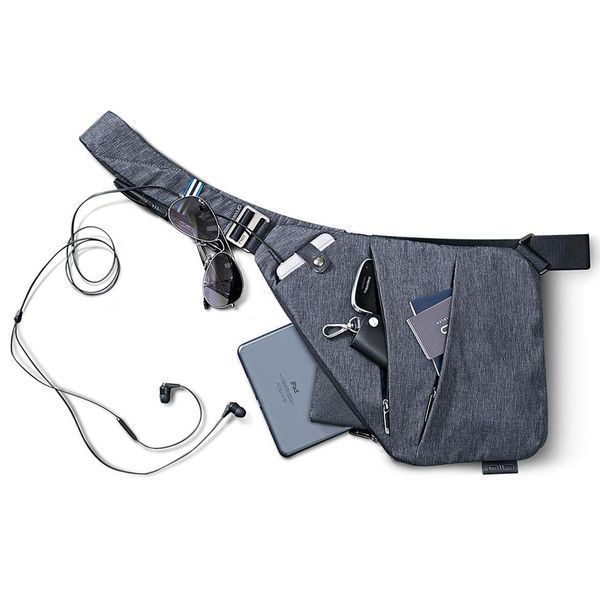 Сумка тактическая Cross Body мессенджер из ткани, сумка тактическая наплечная. Цвет: черный 00018307 фото