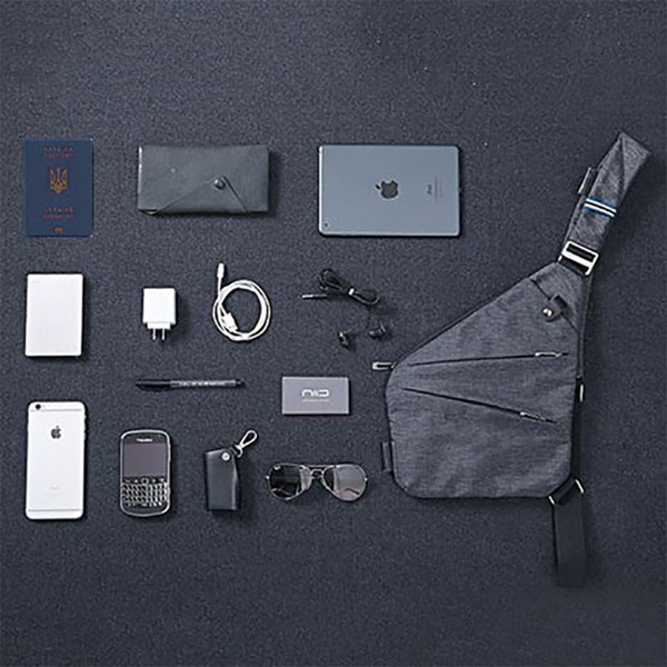 Сумка тактическая Cross Body мессенджер из ткани, сумка тактическая наплечная. Цвет: черный 00018307 фото
