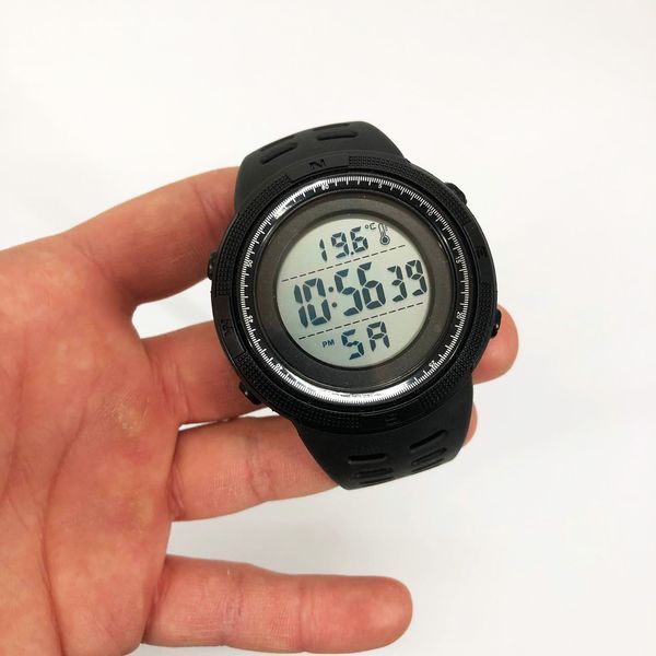 Годинник наручний чоловічий SKMEI 1681BKWT BLACK-WHITE, годинник спортивний. Колір: чорний з білим циферблатом 00022053 фото