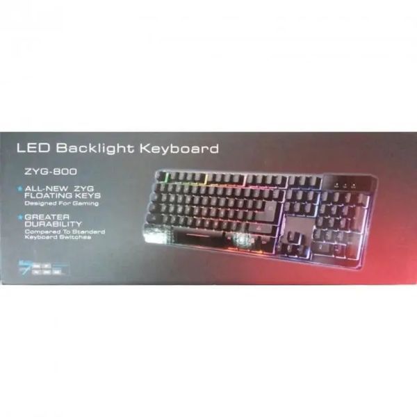USB комп'ютерна клавіатура ZYG 800 з підсвічуванням 00017807 фото