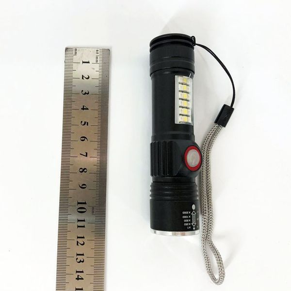 Фонарь SY-1903C-P50+SMD+RGB Alarm, ЗУ USB, карманный фонарь с usb зарядкой, сверхмощный фонарик 00022878 фото