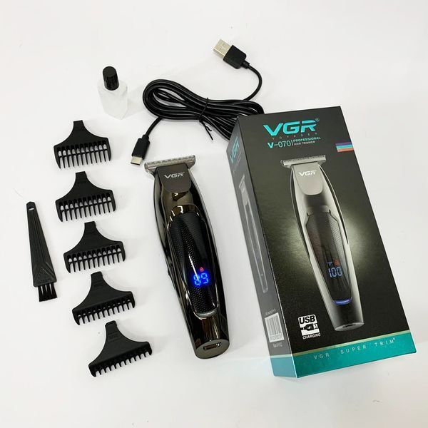 Машинка для стрижки волосся VGR V-070 Тример акумуляторний з USB та індикатором зарядки 00014902 фото
