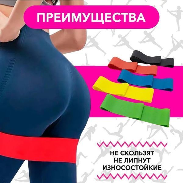 Гумка для фітнесу Fit Simplify GO DO 5 шт, спортивна гумка для тренувань, гума для тренувань 00014428 фото