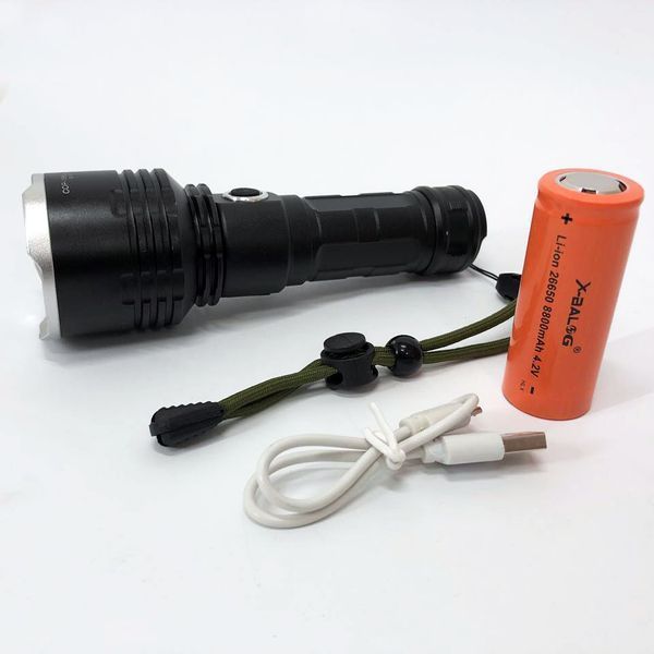 Ліхтар поліцейський X-Balog BL-531-P90 1х26650 8800mah USB/microUSB/ 3хААА R3 функція Power Bank 00022906 фото