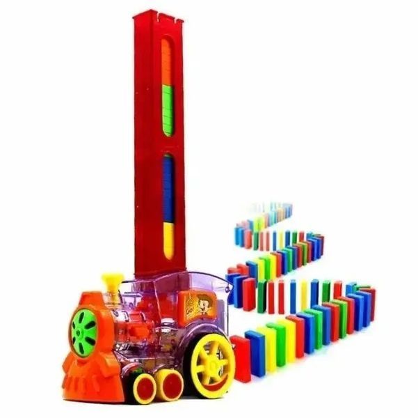 Конструктор игрушка-поезд домино, DOMINO Happy Truck sciries COLORS 60 деталей 00015852 фото