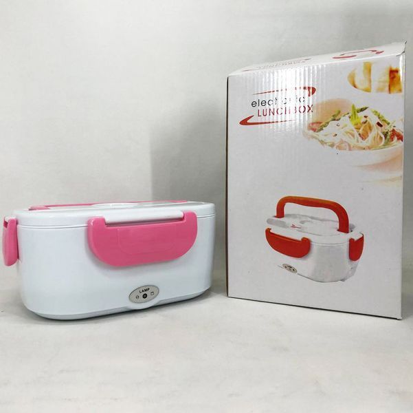 Ланч бокс електричний із підігрівом Lunch Heater 220 V Pro, ланч бокс від мережі. Колір: рожевий 00018633 фото