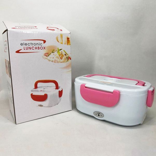 Ланч бокс електричний із підігрівом Lunch Heater 220 V Pro, ланч бокс від мережі. Колір: рожевий 00018633 фото