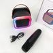 Портативна колонка з караоке мікрофоном та RGB підсвічуванням K12 10W Bluetooth. Колір: чорний 00016342 фото 6