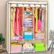 Шкаф тканевый 3 секции складной с каркасом STORAGE WARDROBE 175 х 130 х 45 см. Цвет: бежевый 00013429 фото 2