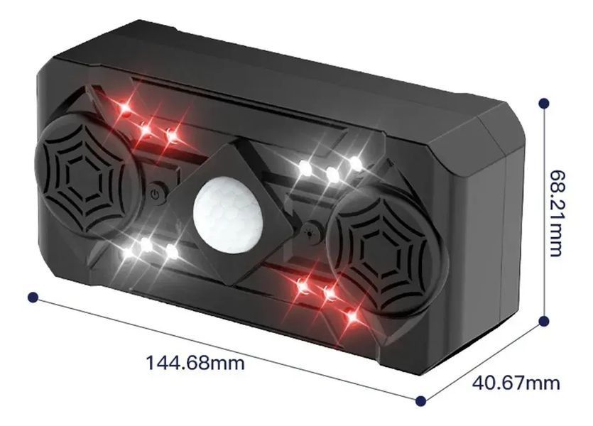 Ультразвуковой репеллент от насекомых Siurn с двумя динамиками, USB-питание, 3 режима, черный 00013223 фото