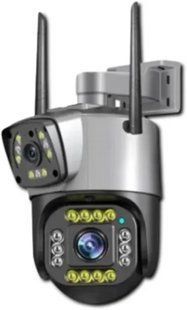 Камера видеонаблюдения 4G под семь SIM-карту 8 Мп, IP камера с двойной вращающейся линзой 00018064 фото