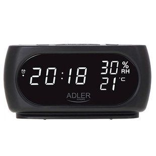 Настольные часы-будильник Adler AD 1186 Black 00015531 фото