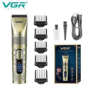 Аккумуляторная машинка для стрижки VGR V-659, Машинка для стрижки волос домашняя подстригательная 00015162 фото