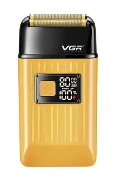 Чоловіча акумуляторна електробритва VGR V-357 шейвер для сухого та вологого гоління, Waterproof IPX6, висувний триммер, LED Display 00021651 фото