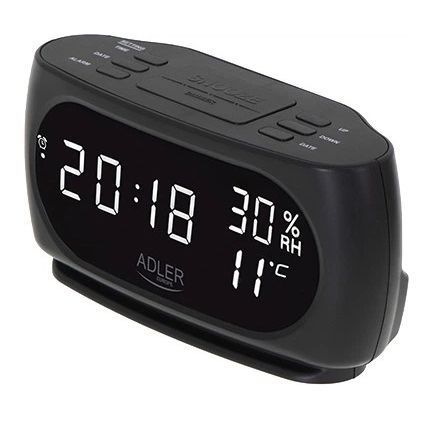 Настольные часы-будильник Adler AD 1186 Black 00015531 фото