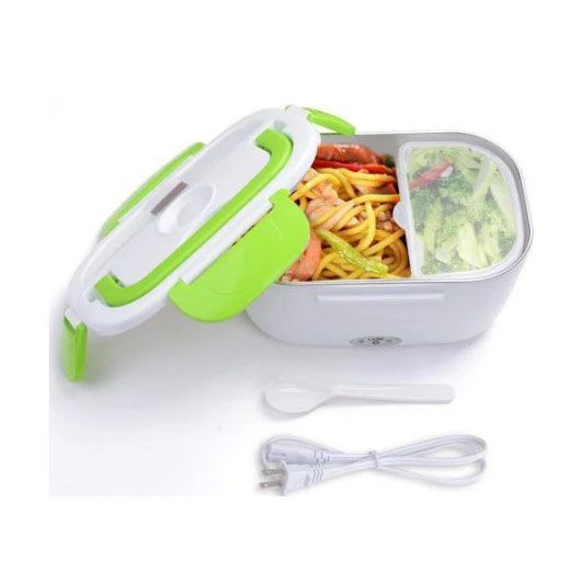 Ланч бокс электрический с подогревом Lunch Heater 220 V Pro, Термос для еды для детей. Цвет: зеленый 00018643 фото
