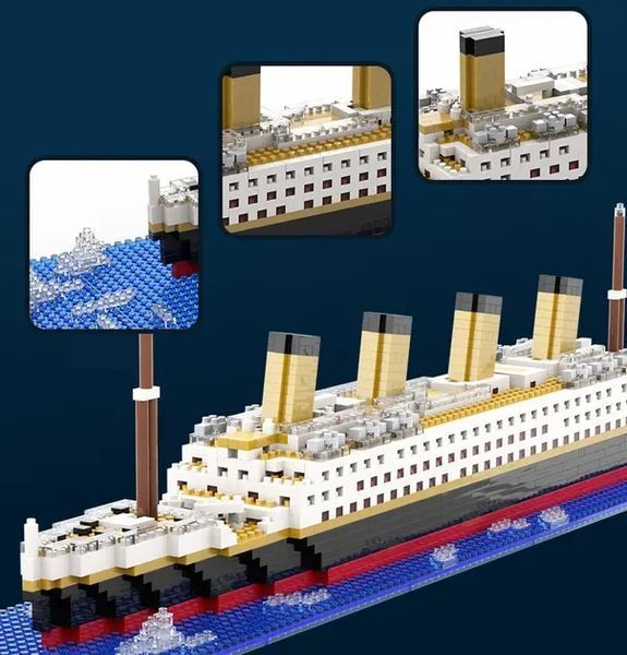 Конструктор корабль Titanic (1878 деталей) mini 00016640 фото